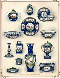 China de silício, azul de escala, início do século XX. 1911