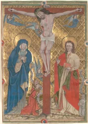 Folha Única de um Missal: A Crucificação, c. 1480