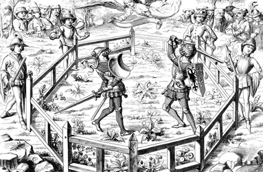 Combate único sujeito ao julgamento de Deus, século 1549