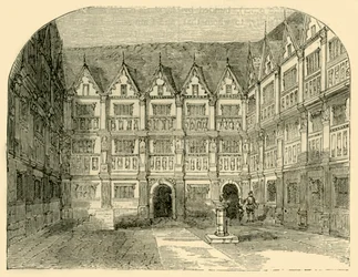 Casa do senhor Thomas Greshams na rua de Bishopsgate, c1872.