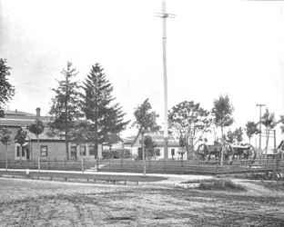Local do antigo Fort Wayne, Indiana, EUA, c1900.