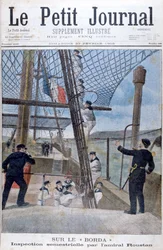 Seis inspecções mensais pelo almirante Roustan a bordo do Borda, 1902