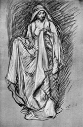 Esboço de Regan, do rei Lear, 1899