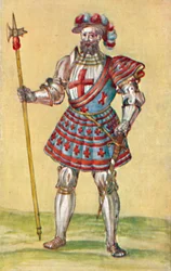 Soldados do período Tudor, século 16, 1903