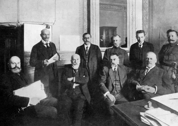 Alguns dos líderes da Revolução Russa, 1917, cerca de 1920