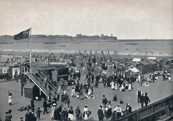South Shields - Toda a diversão da feira., 1895