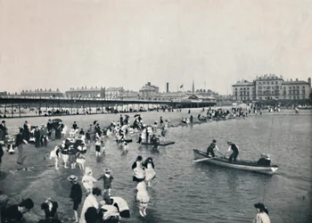 Southport - o cais e o lago sul, 1895