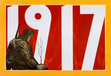 Cartaz de propaganda soviética, 1917