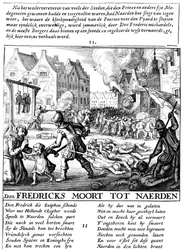 Tropas espanholas incendiando edifícios e massacrando durante o domínio espanhol na Holanda, 1567-73