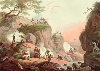 Esporte na Índia - lobos fumantes de suas terras, c1808, 1901.
