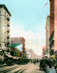 Spring Street, Los Angeles, Califórnia, EUA, c1900s
