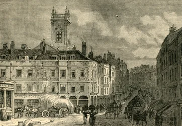 Igreja de St. Andrews, de Snow Hill, em 1850, c1872.