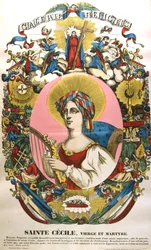 St Cecilia ou Cecile, lendário mártir romano, século XIX