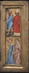 São Cristóvão e São Erasmus, Santa Bárbara e outra santa, c. 1424