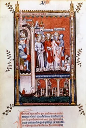 St Denis é mostrado os mártires, 1317