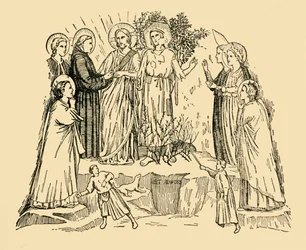 São Francisco de Assis considera a senhora pobreza como sua noiva, c1930.