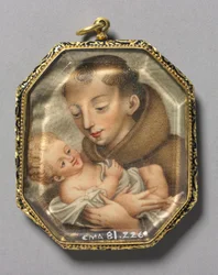 São Francisco com Cristo Menino verso, c. 1660