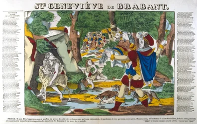 St Genevieve de Brabant na floresta, século XIX