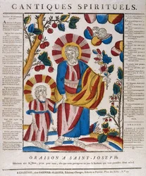 São José e Jesus andando de mãos dadas, século XVIII