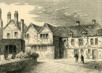 Hospital de St. Katherines - casas dos irmãos em 1781, c1872.
