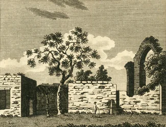 Capela de St. Pancrace, em Canterbury, c1786.