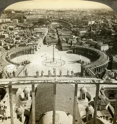 Praça de São Pedro da cúpula da Basílica de São Pedro, Roma, Itália