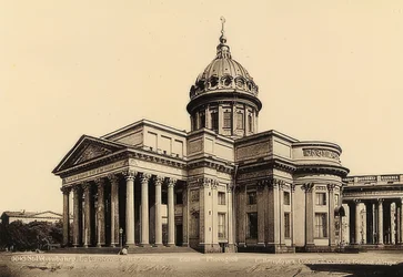 São Petersburgo - Rússia. A Catedral de Kazan. Por volta de 1900