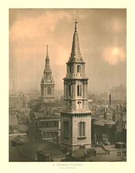 St Vedast Foster, The Steeple, meados do século XIX.