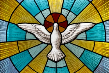 Vidro manchado na igreja do Spirito Santo