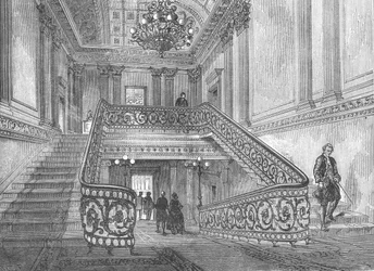 Escadaria em Northumberland House, 1897