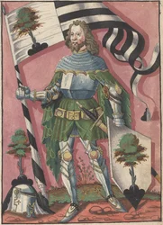 Porta-estandarte, segundo quartel do século XVI.