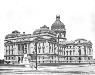 Capitólio do estado, Indianapolis, Indiana, EUA, c1900.