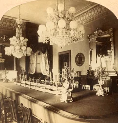 Sala de jantar do estado, Presidents Mansion, Washington, DC, EUA, c1900.