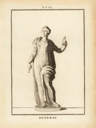 Estátua de Euterpe, musa da música na mitologia grega