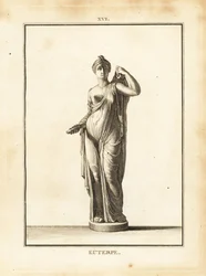 Estátua de Euterpe, musa da música na mitologia grega