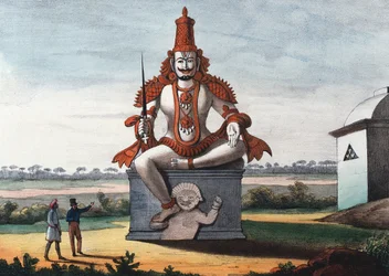 Estátua de um gênio do mal hindu, 1828