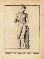 Estátua de um atleta nu ou de um atirador de discos vitorioso
