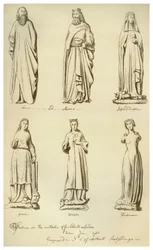 Estátuas anteriormente no exterior de Guildhall, cidade de Londres, 1783 1886