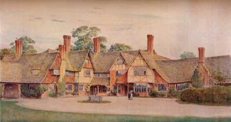 Stoke Barn, Fulmer, Bucks. Gerald Unsworth e Inigo Triggs, arquitetos, 1914