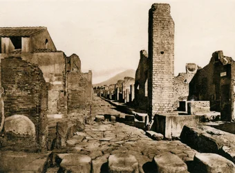 Strada Stabiana, Pompéia, Itália, c1900s
