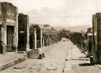 Strada dell Abbondanza, Pompéia, Itália, c1900s
