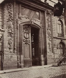 Rua em Dijon, antes de 1870.