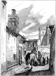 Street view em Tlemcen, Argélia, c1890