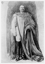 Estudo para o retrato de esmalte do imperador Guilherme II da Alemanha, 1901