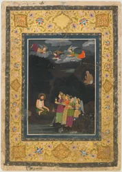 Sultão Ibrahim ibn Adham de Balkh visitado por anjos, início do século 18.