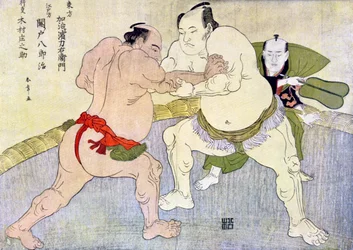 Lutadores de sumô, 1897