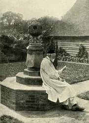 Relógio de sol no jardim em Limnerslease, e ... GF Watts, Esq., RA, c1890s, 1902.