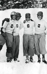 Equipe suíça de bobsleigh de quatro homens, Jogos Olímpicos de Inverno, Garmisch-Partenkirchen, Alemanha, 1936