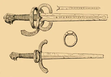 Espada, Adaga e Anel do Rei Jaime IV, da Escócia, 1897.