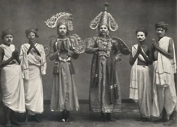 Cena de Shakuntalavilasa, o jogo de Shakuntala, 1926
